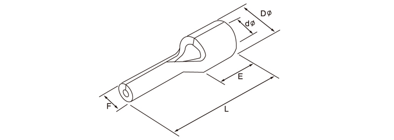 Non-insulated pin terminal supplier_Non-insulated pin terminal drawing